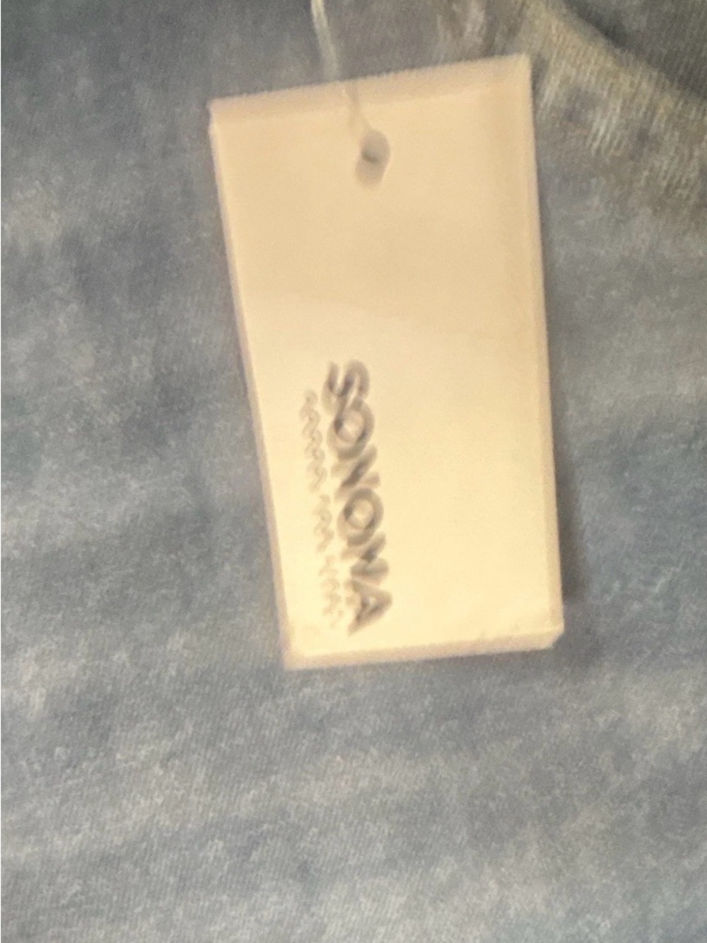Sonoma Women's Blue Denim Overall Jumpsuit Adjustable Straps Pockets M - Picture 9 of 10